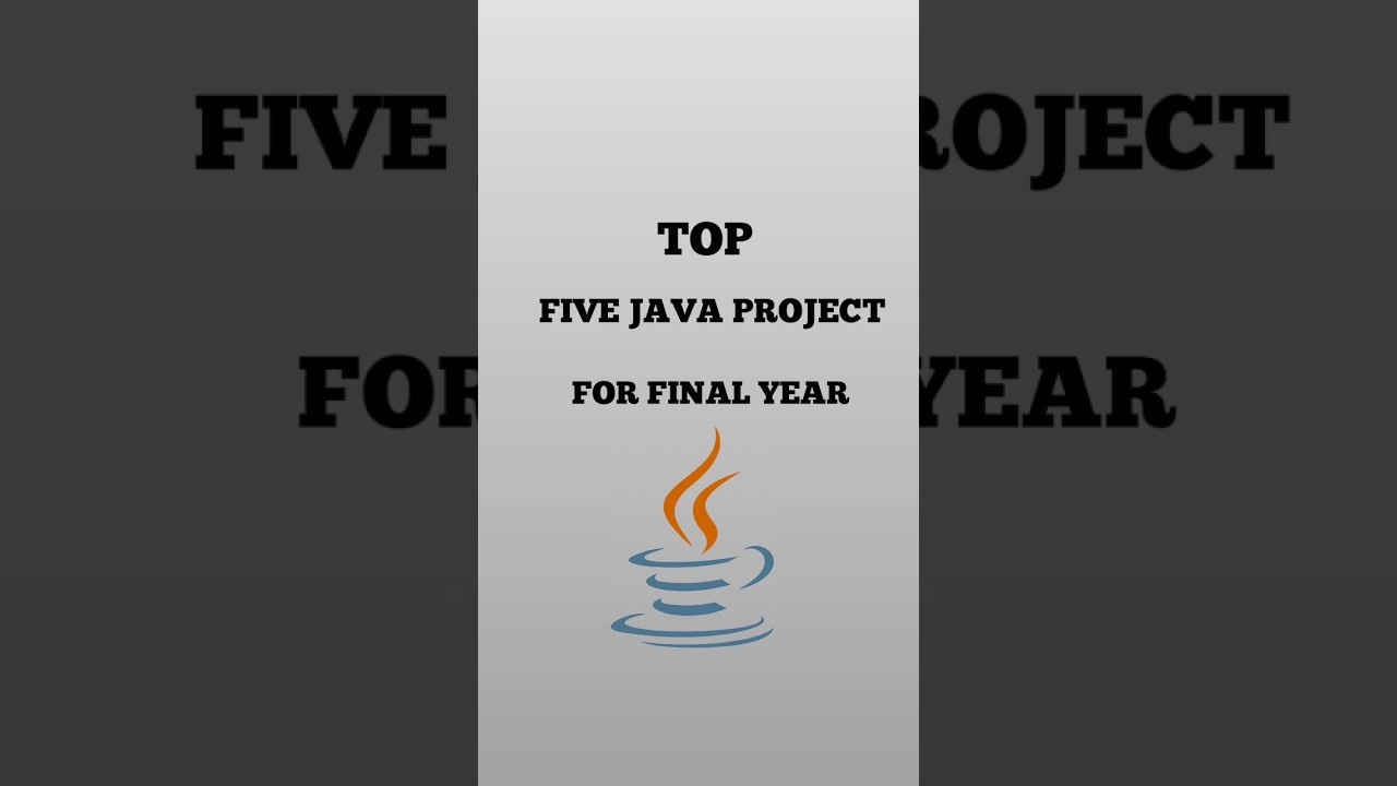 Top 5 Java Projects for Final Year Students 🚀 | Source Code & Ideas