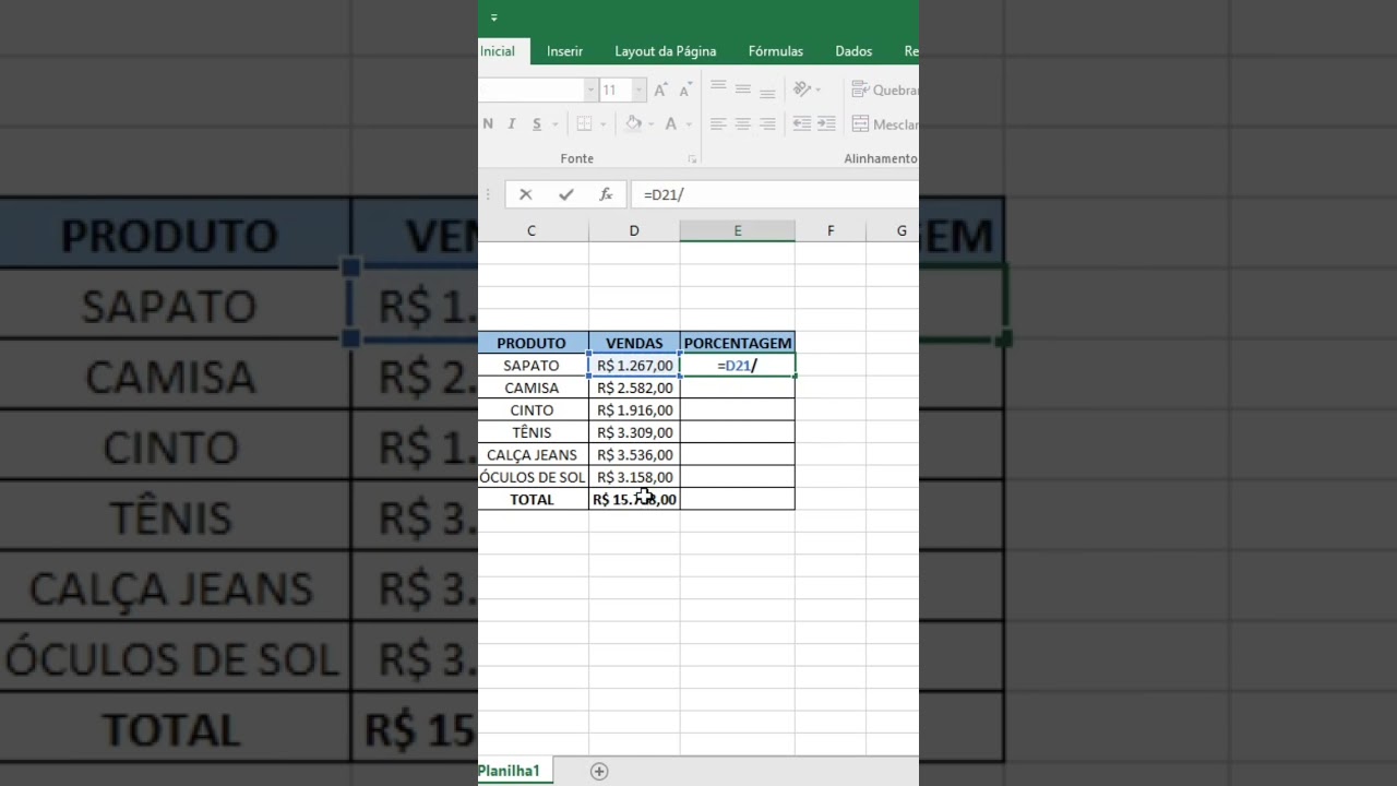 Fácil cálculo de porcentagem no Excel 📊