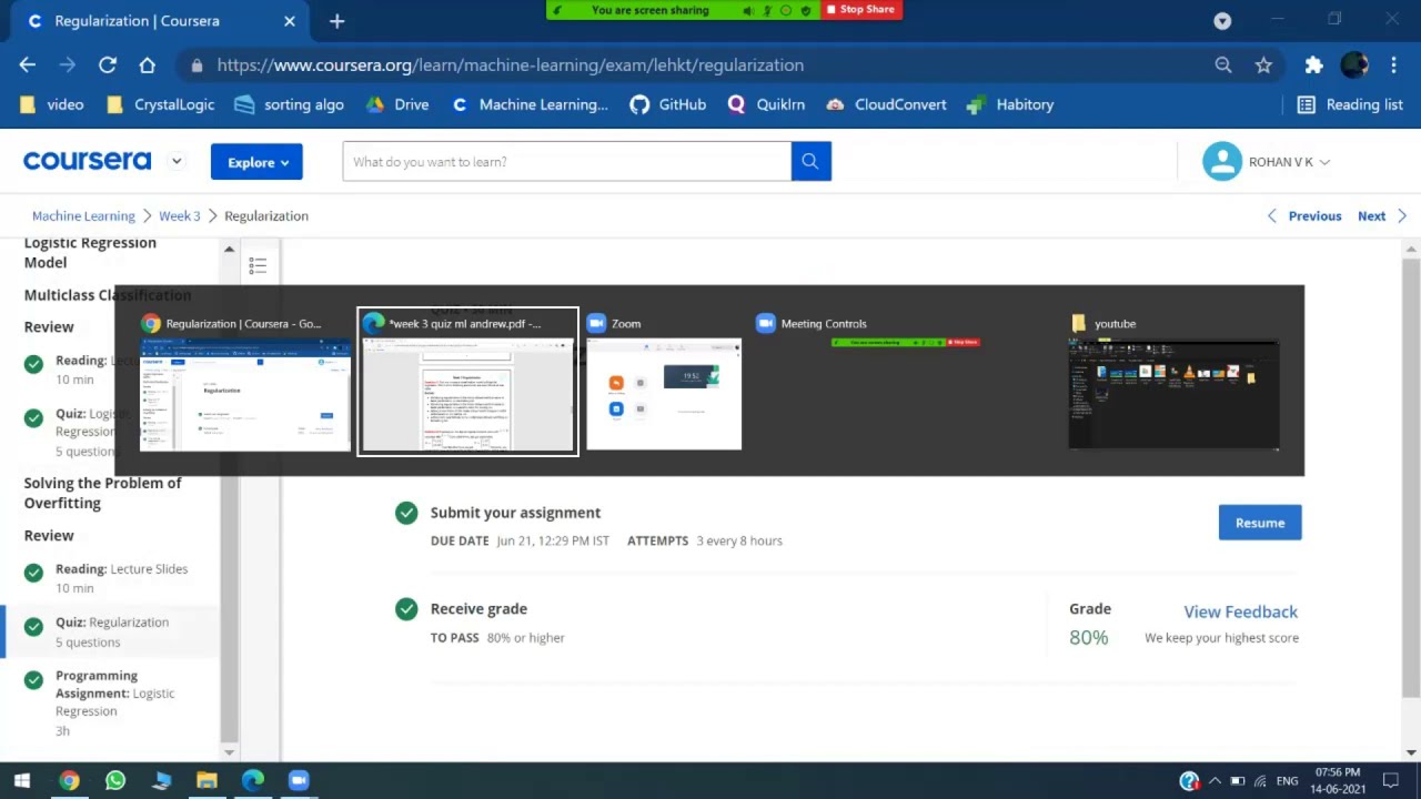 Master Week 3 of Stanford's Machine Learning Course on Coursera: Logistic Regression & Regularization 💡