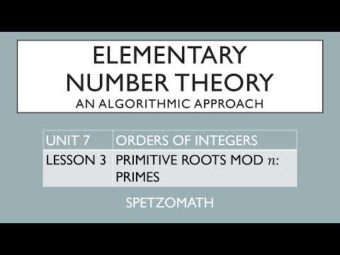 Primitive Roots Modulo Prime p π