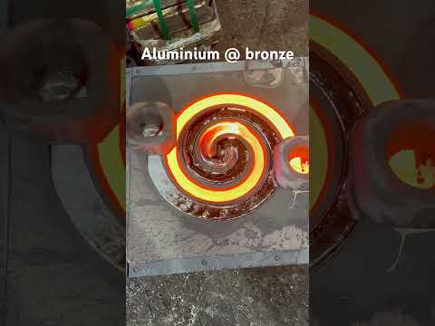Aluminium and bronze spiral #foundry #bronze #aluminium #billmansfundry 