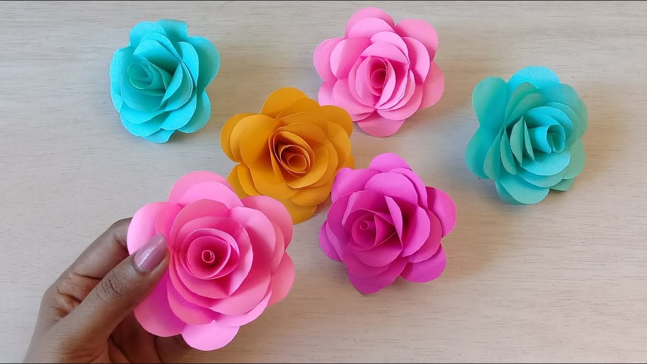Easy DIY 3D Paper Roses for Decor 🌹
