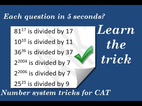 Eulers theorem to find remainders |number system tricks for CAT