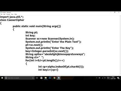 Network Security Ceaser Cipher with Decryption Process