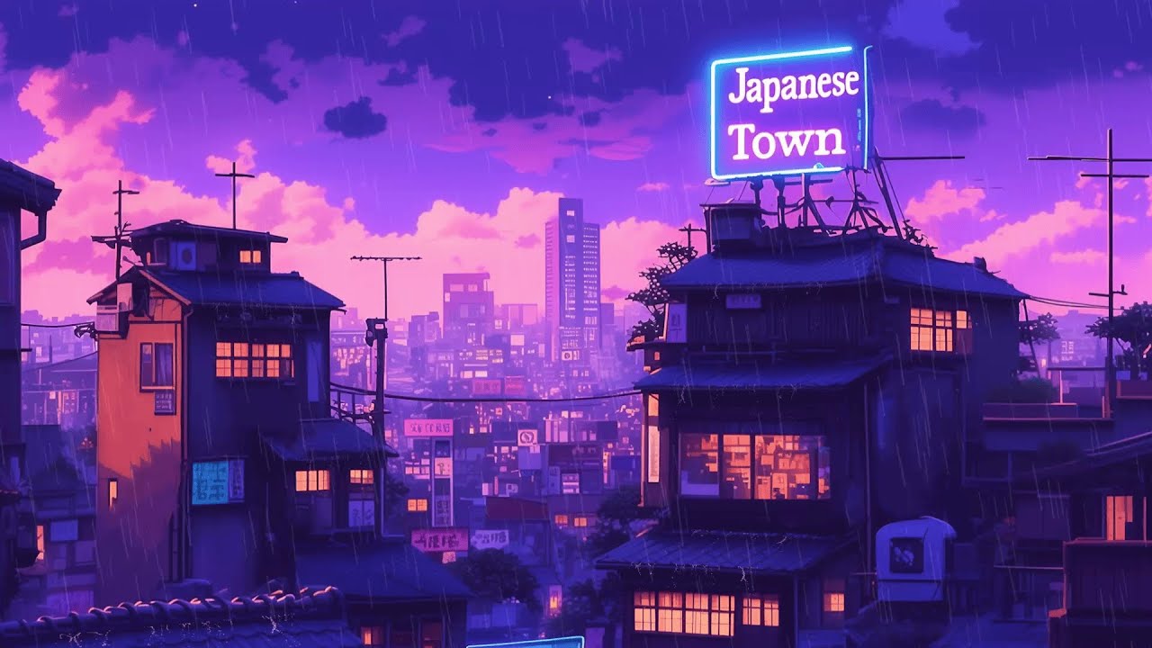 Dreamy Lofi Rain 🌙 Chill Study Beats Live Stream by The Japanese Town