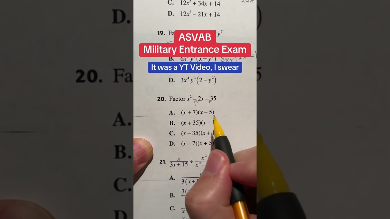 ASVAB Math Knowledge Questions Answered ๐งฎ