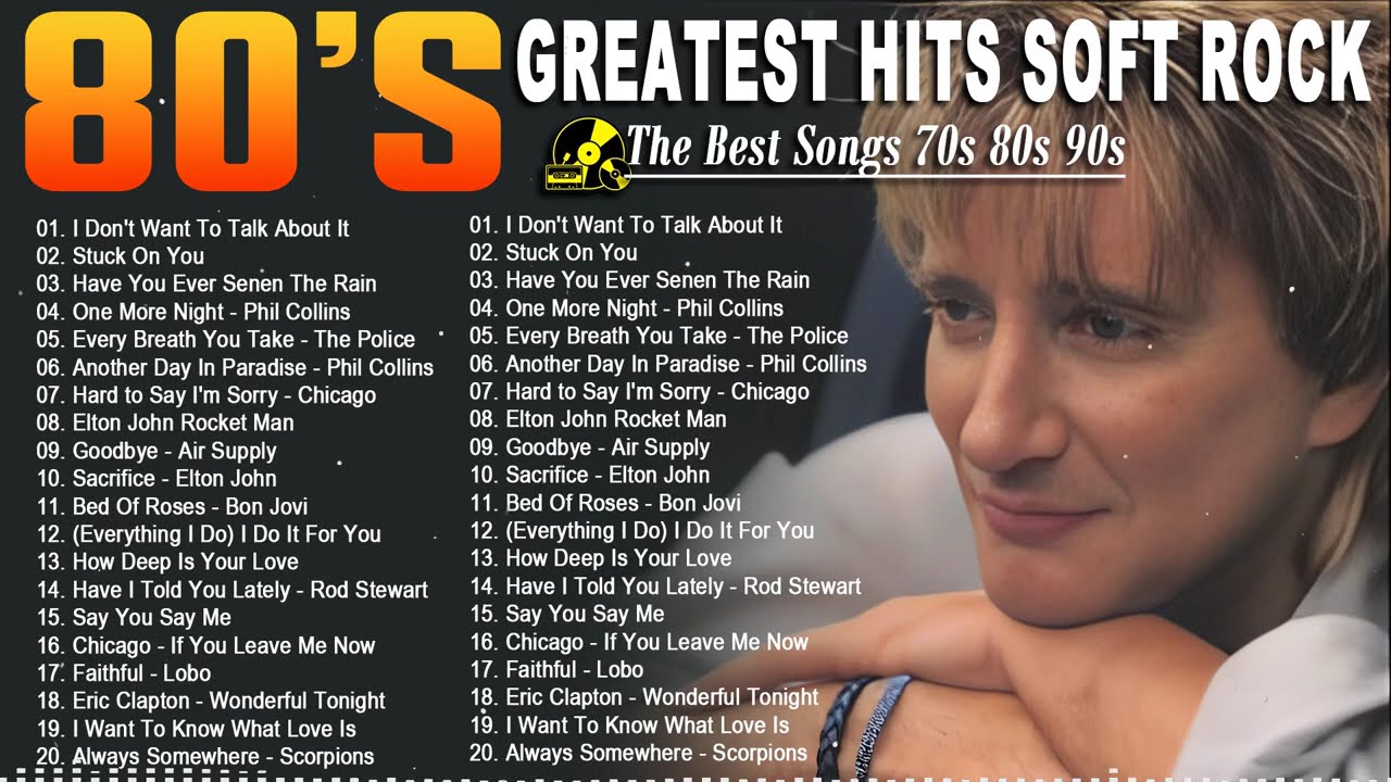 Rod Stewart, Phil Collins, Elton John, Air Supply, Bee Gees, Lobo | Soft Rock Love Songs 70s 80s 90s