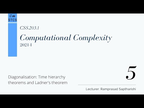 [CSS.203.1] Computational Complexity - Lecture 5