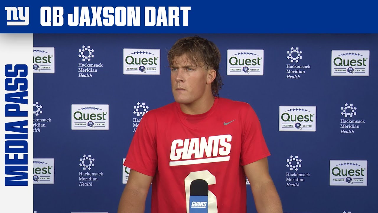 Jaxson Dart Discusses Building Chemistry with Theo Johnson | New York Giants Insights π
