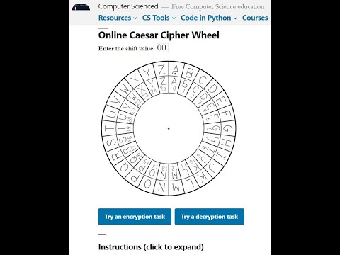 How to use the online Caesar Cipher Wheel to encrypt and decrypt messages