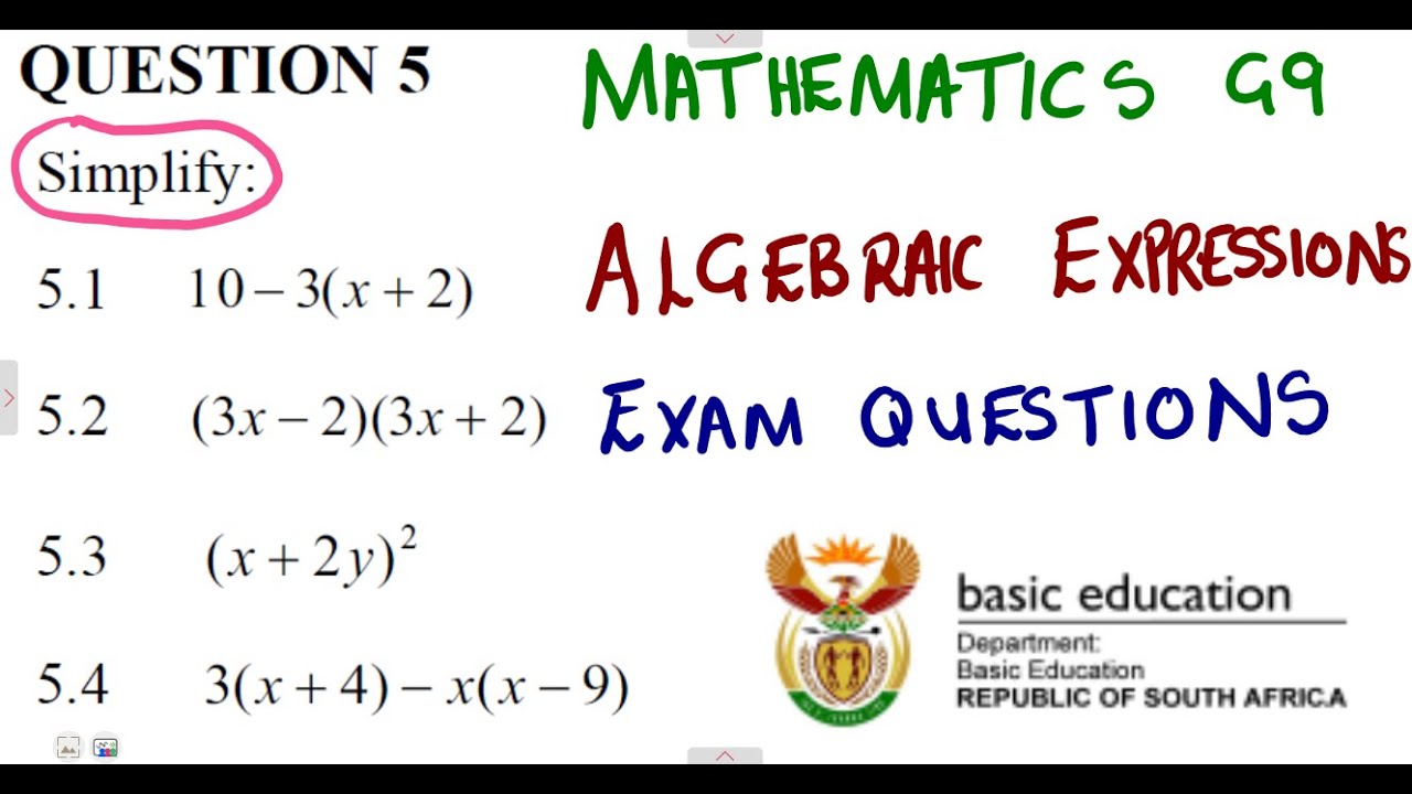 Grade 9 Algebraic Expressions Simplification 📚
