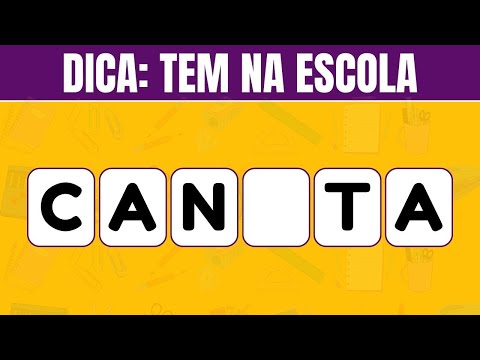Adivinhe a PALAVRA Com POUCAS LETRAS | DICA: Tem na Escola