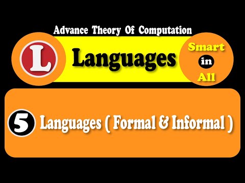 Formal languages in Automata Theory | Informal languages in Automata in hindi | Smartinall