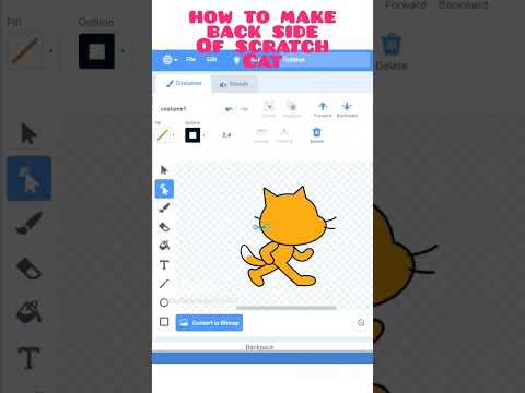 How to make back side of scratch cat | #coding #animation #scratch #pictoblox
