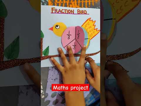 Maths project ll Fraction Bird #mathsproject #ytshorts #projects #model#renusainivlogs