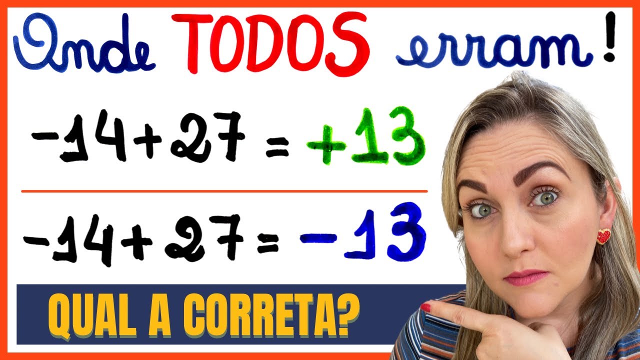 Adição Algébrica com Números Inteiros 📊