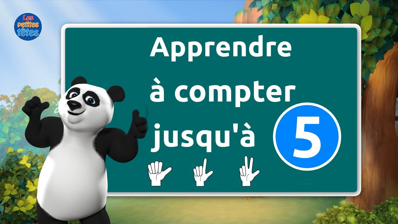 Compter jusqu'à 5 en français pour enfants 🍒