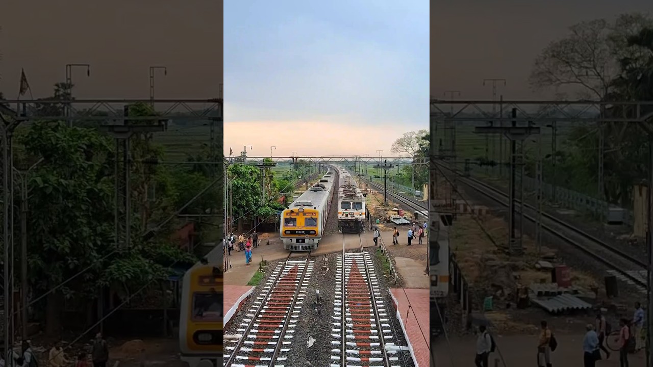 Parallel Trains Crossing | Short Video 🚆