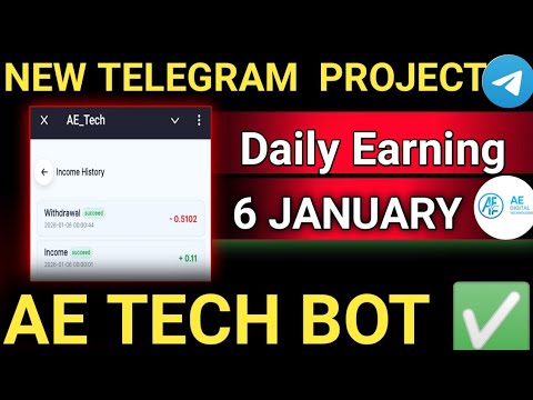 AE Tech Telegram Bot Full Guide | Real Withdrawal | Telegram Free Loot Without Investment