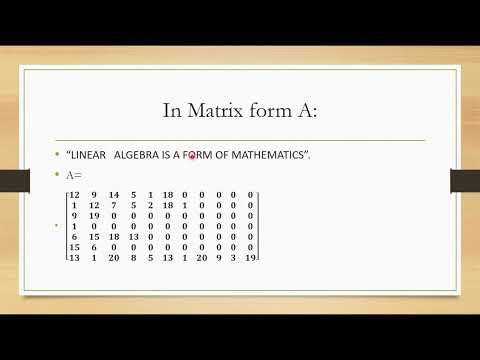 Linear algebra in cryptography math-241