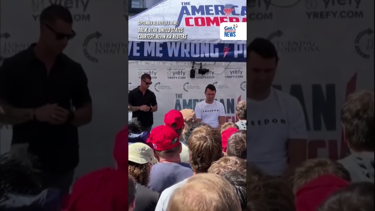 Video captures fatal shooting of Charlie Kirk at Utah campus | GMA Integrated News