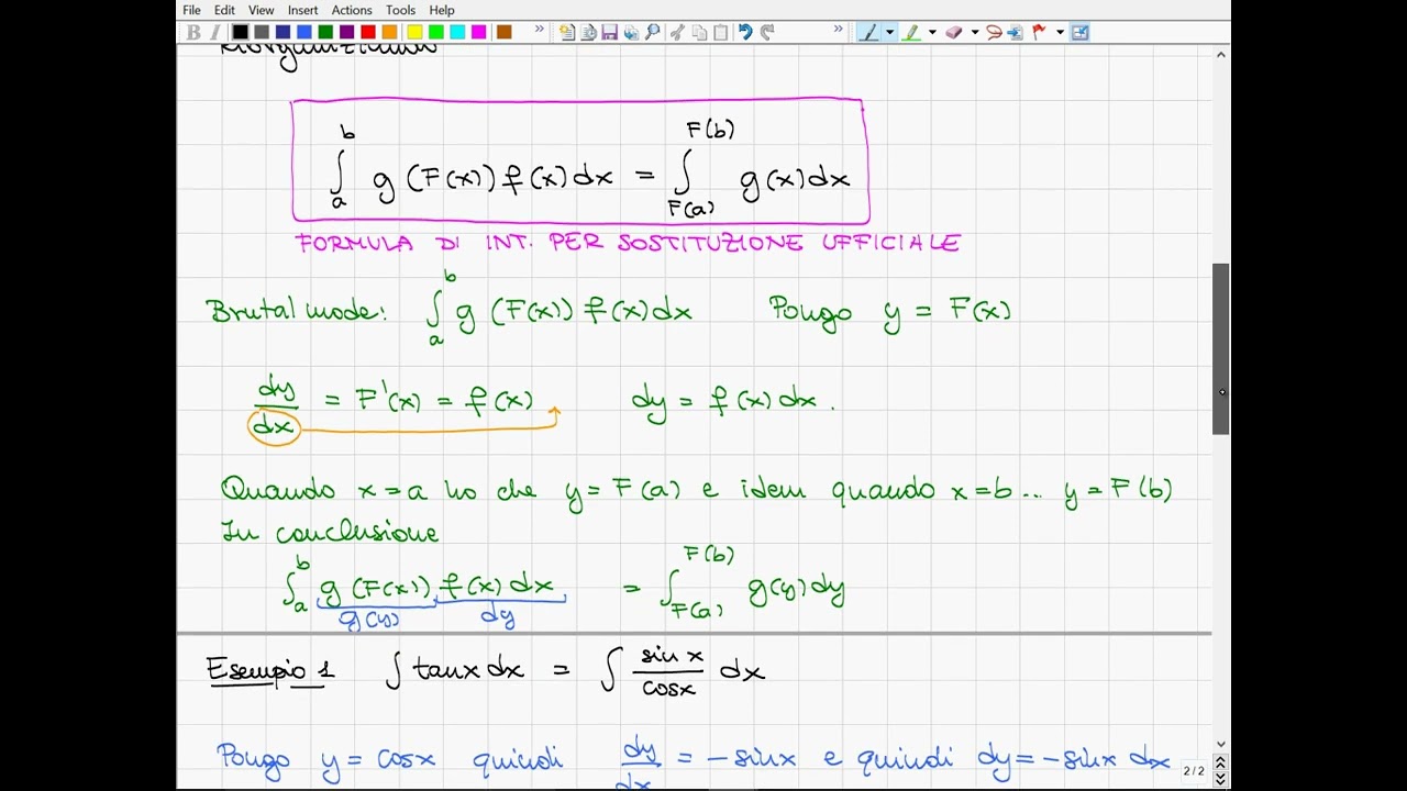 60. Analisi Matematica 1: Guida Completa alla Formula di Integrazione per Sostituzione 📘