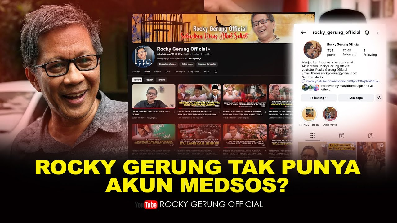 Rocky Gerung Tidak Punya Akun Medsos? 🤔
