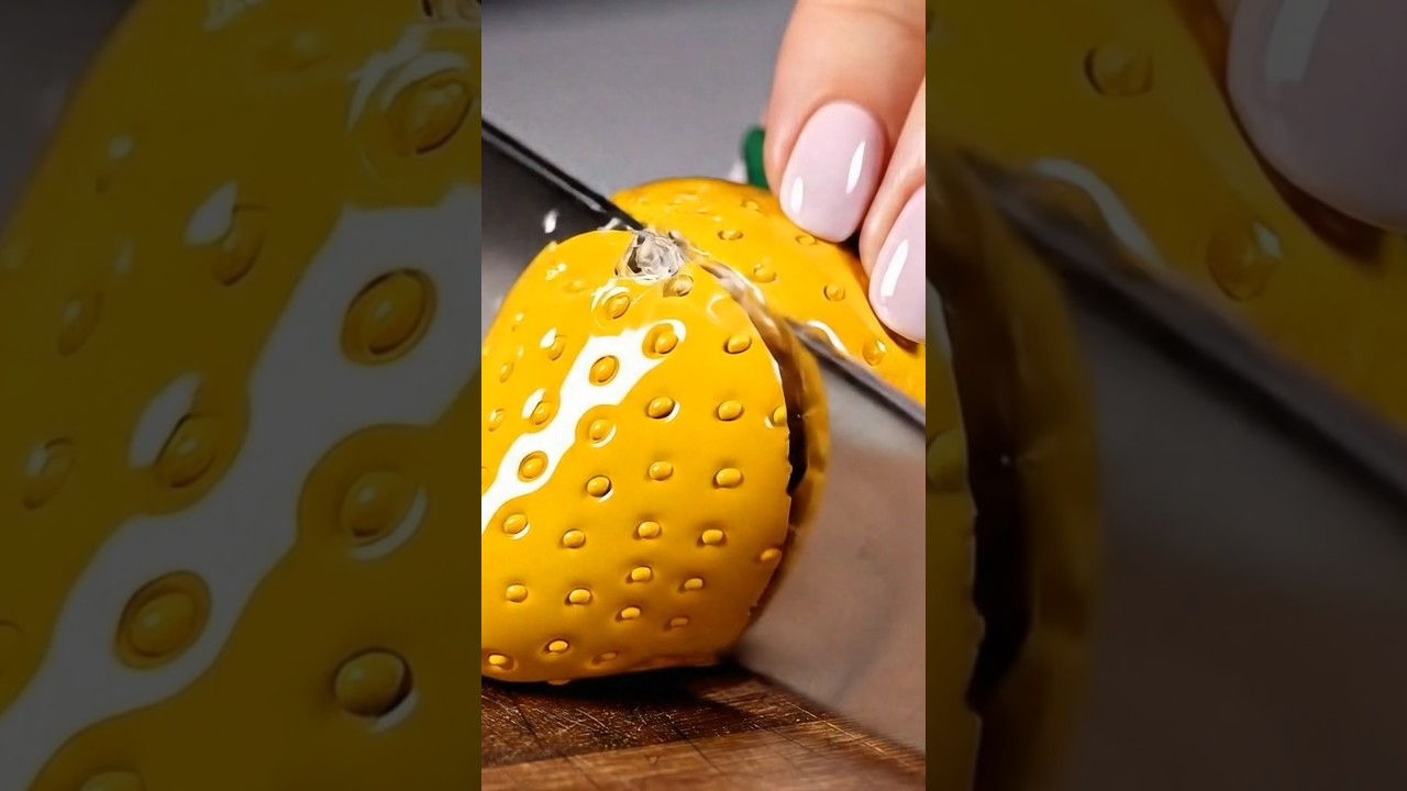 Glass Strawberry Cutting ASMR 🍓