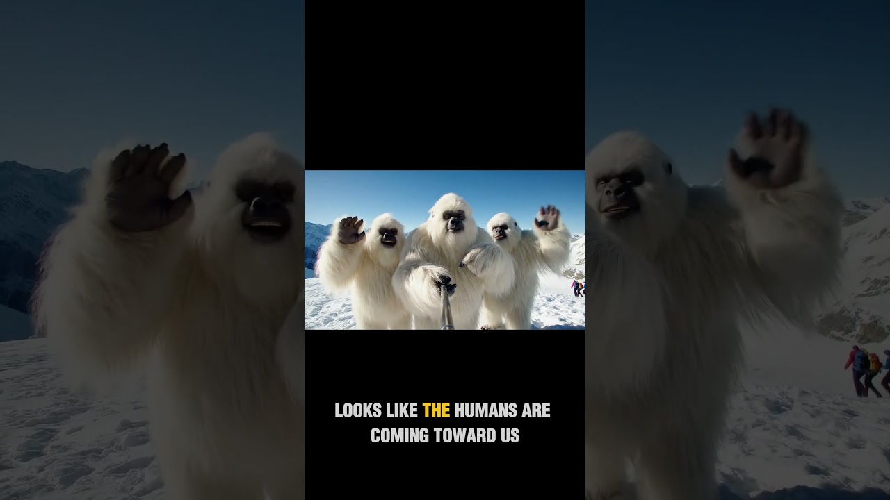 Yeti Jeti Spotted with Friends! 🏔️ Epic Human Encounter #Shorts