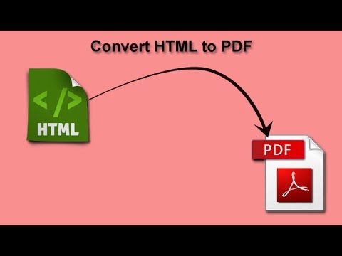 How to Convert HTML File to PDF File!