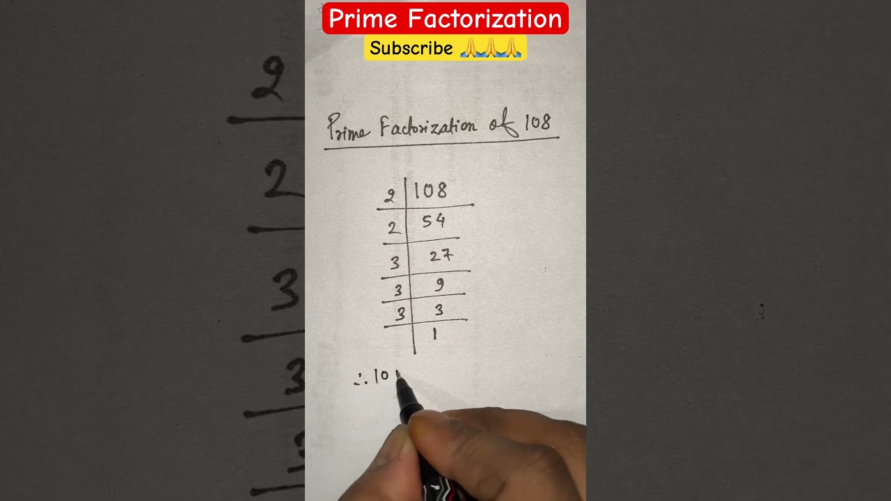 Prime Factorization of 108 🧮