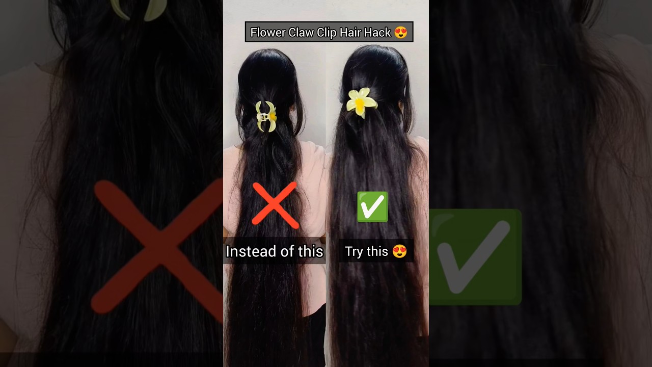 Easy Flower Claw Clip Hairstyle Hack πΈ | Quick & Stylish Hair Idea