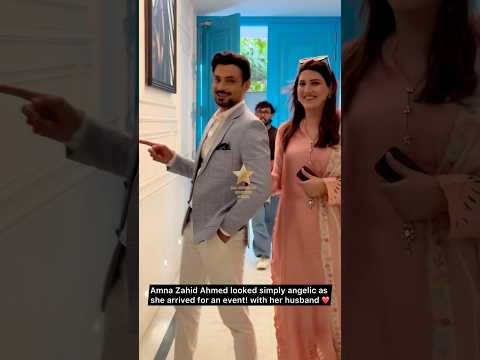 #amnazahid with her husband #Zahidahmed arrived at Upcoming drama #DilmangtahaiphirWohi media meetup