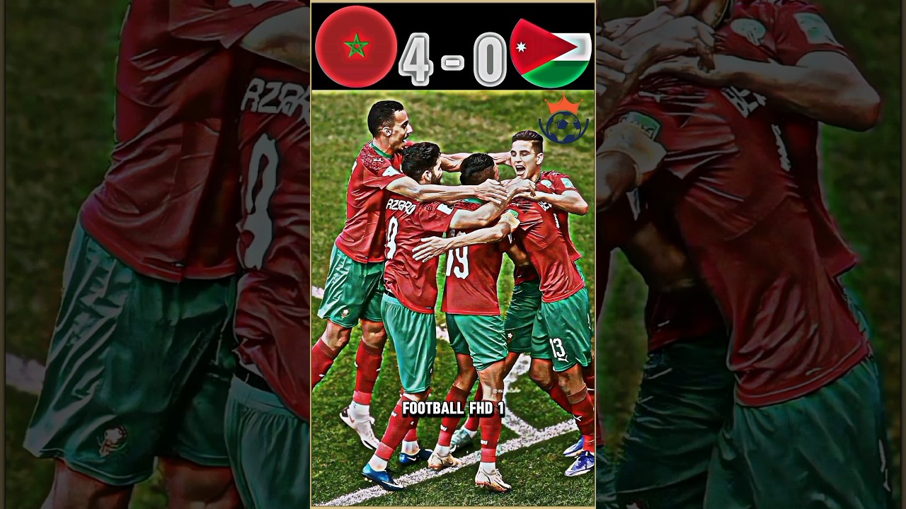 Morocco Dominates Jordan 4-0 in Arab Cup ⚽