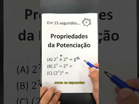 🔥 Propriedades da potenciação em 15 segundos
