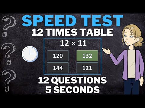 12 Times Table Quiz | Practice the 12 times table | MATH SPEED TEST
