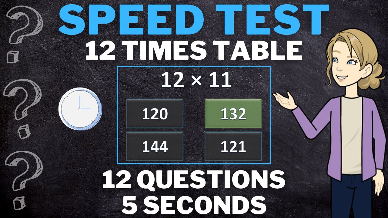 12 Fast & Fun 12 Times Table Quiz 🧠 | Boost Your Math Speed