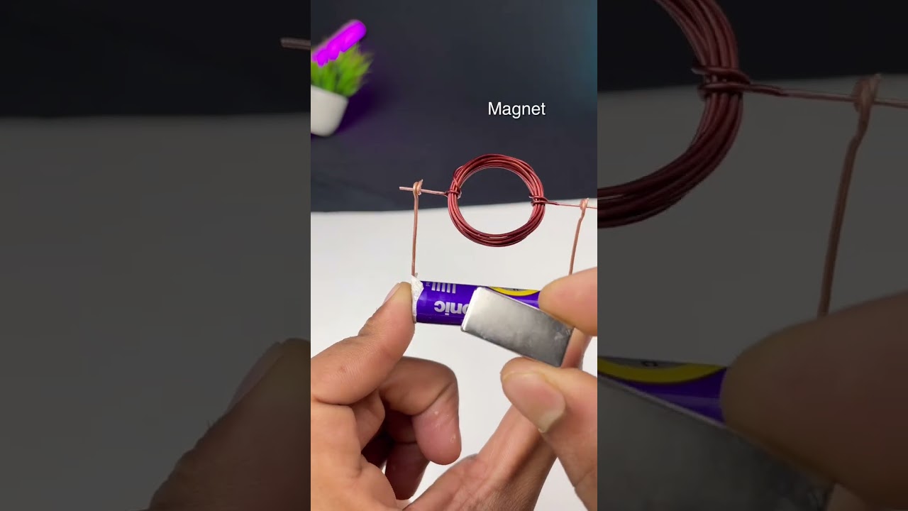 Build the Easiest DC Motor for Your School Project ⚙️