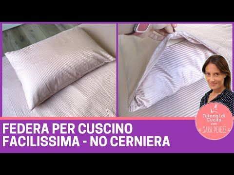 Come cucire federa cuscino facilissima | no cerniera zip | in sartoria con Sara Poiese