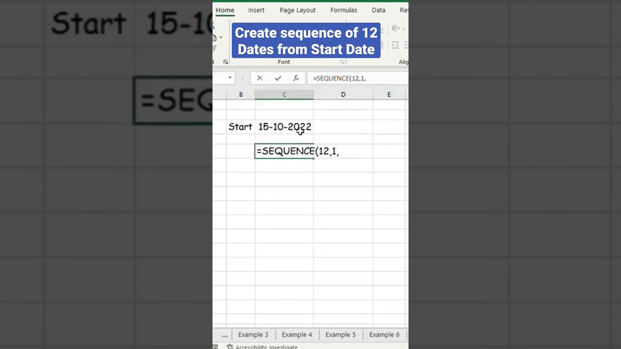Create Date Sequences in Excel 📅