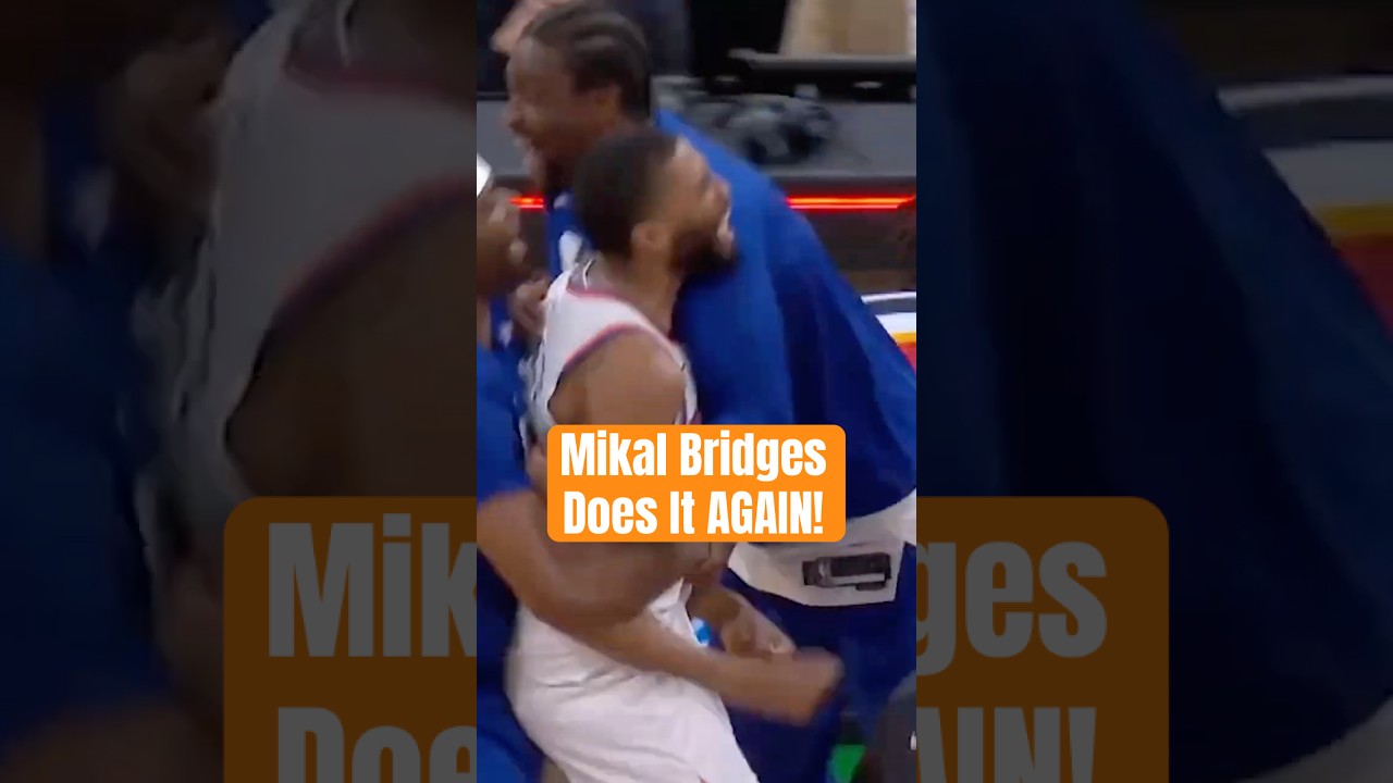 Mikal Bridges Leads Knicks to 2-0 Playoff Lead Over Celtics! 🏀 #shorts