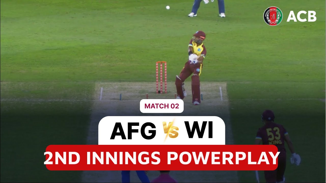 2nd Innings Powerplay | Afghanistan vs West Indies 2026 | 2nd T20I | January 21 | Dubai | ACB | 321J