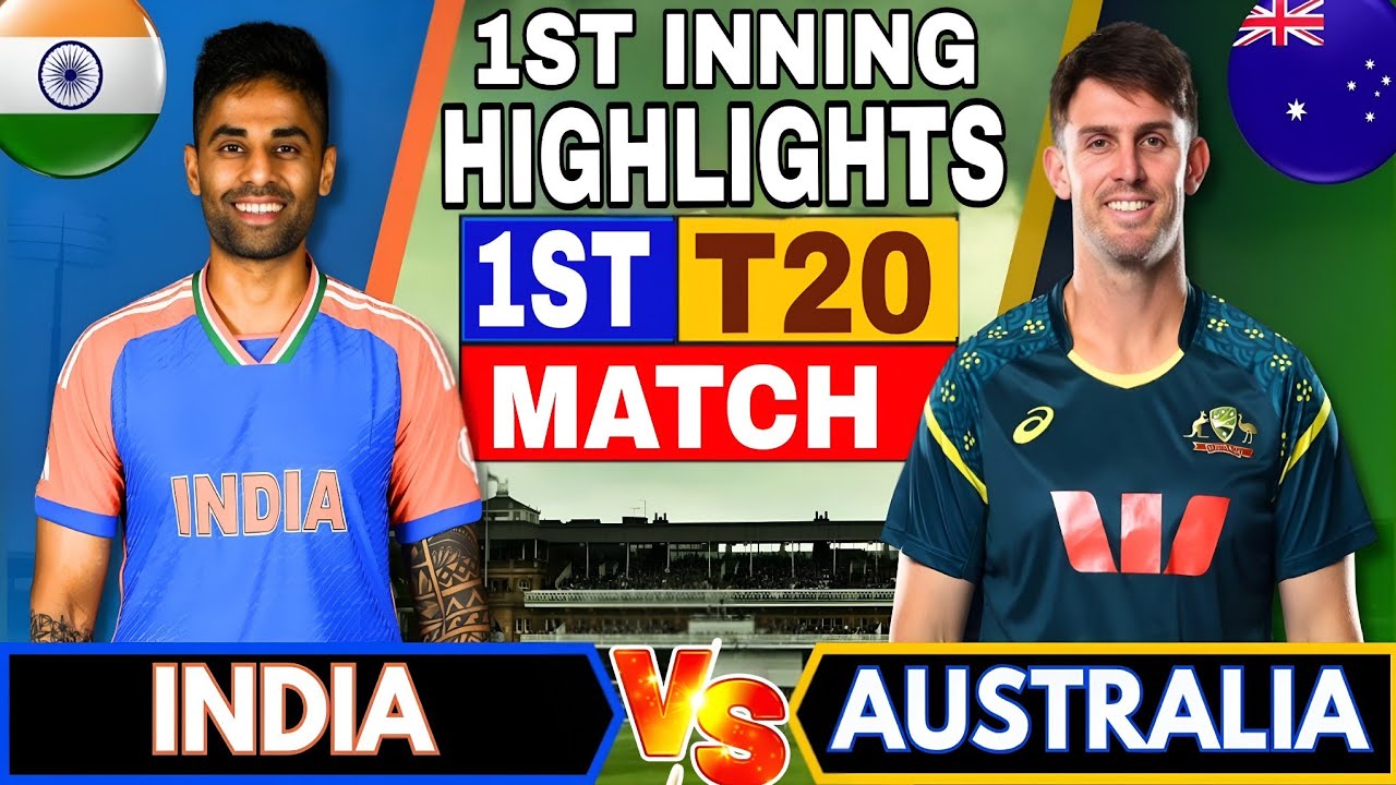 India vs Australia 1st T20 Highlights: Exciting First Innings Full Replay 🇮🇳🇦🇺