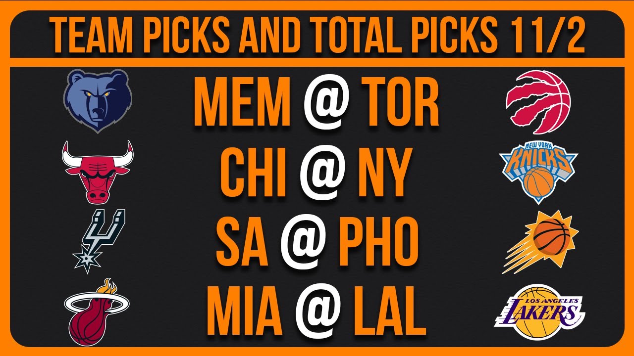 Today's Top NBA Picks & Predictions for November 2, 2025 π