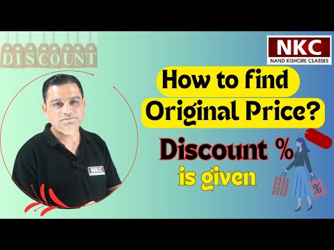 Find Original Price Quickly Using Unitary Method | Percentage Discount Problems| Easy explanation