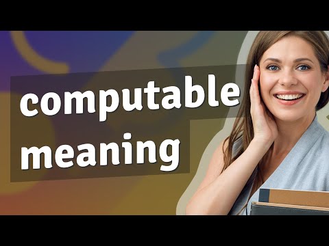 Computable | meaning of Computable
