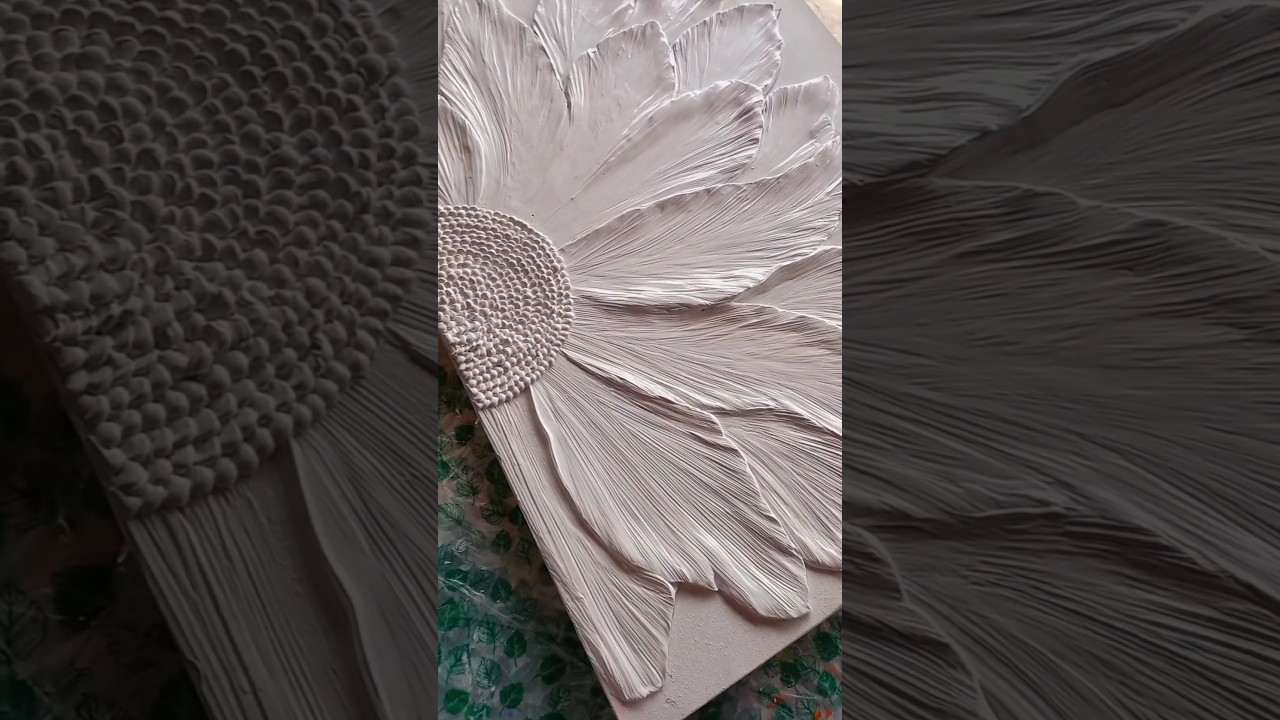 White Flower 3D Textured Wall Art π¨