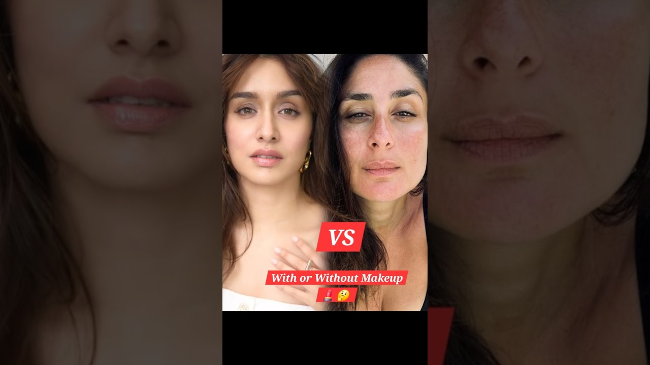 Bollywood Divas: Makeup vs No Makeup ✨
