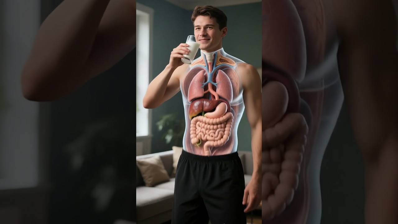 What Happens When You Drink Milk? | 3D Realistic Human Digestive System Animation