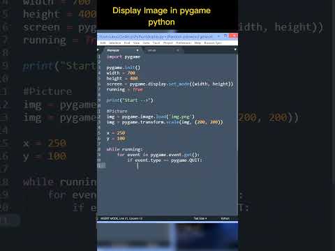 Pygame - Display Image in Pygame python || Pygame python tutorial #python #pygame